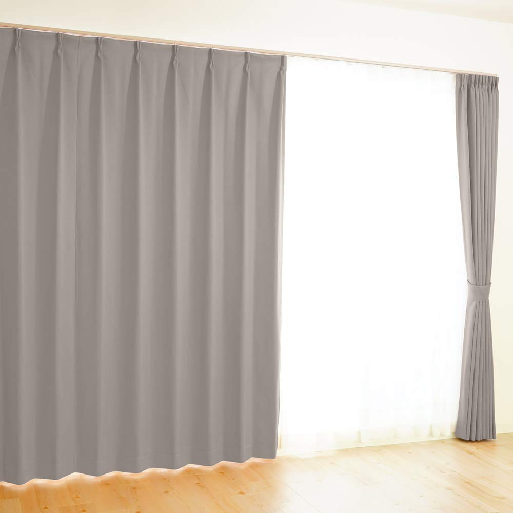 カーテン　ベージュ　グレー Amazon｜【全41色×220サイズ】 オーダーカーテン 1級遮光 防炎 均一