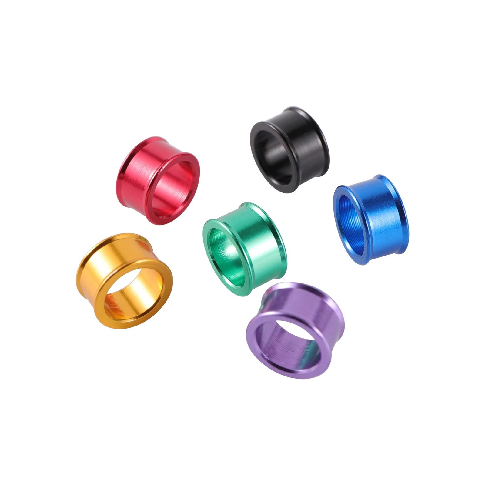 Anillas de aluminio para patas de aves, 20 anillos de aluminio for patas paloma, multicolor, 8 mm diámetro interior(Gold)