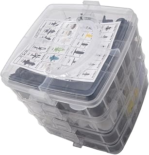 CRAFTHROU 1 Conjunto/620 Pçs Clipes De Retenção De Pára-Choques De Decoração De Carro Rebites De Plástico Clipes De Painel De Guarnição De Porta Prendedores De Acabamento Automático Clipes