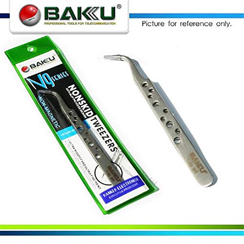 Nonskid Stainless Non-Magnetic Steel Tweezer,Ultra Rigidity,Ultra Fine Point, Siliver - Image 2