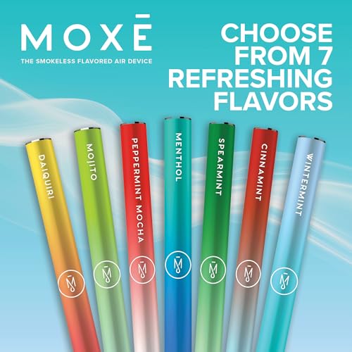 moxe natural mojito air inhaler  non electric long-lasting flavored air refreshing support  oral fixation peppermint lime bergamot amp menthol essential oils craving relief