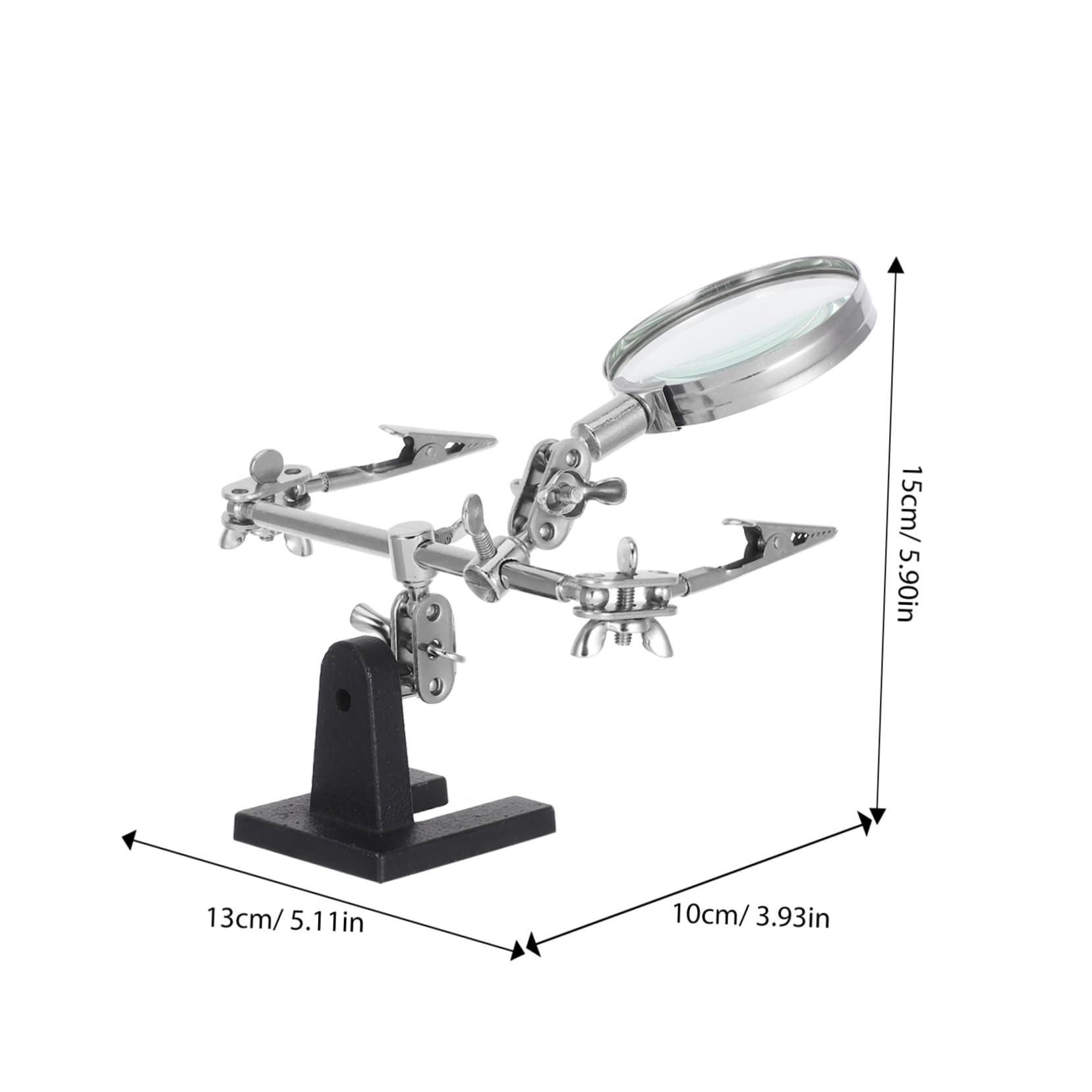 PRETYZOOM Helping Hands Soldering with Magnifying Glass Adjustable Third Hand Tool for Circuit Board Repairs and Soldering Solder Holder with Comprehensive Accessories