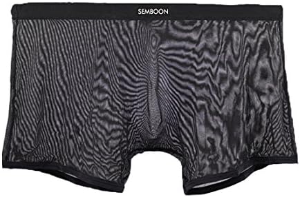 SemboonMen One Piece Pouch Soft Mesh Boxers Briefs/Trunks Underwear Underpants