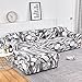 Produktbild uyeoco Couchbezug L Form Sofabezug L-förmiges Ecksofa Stretch Sofa überzug mit Elastische für 1/2/3/4 Sitzer 1 Stück L-förmiges Ecksofa erfordert Zwei ( Color : M , Size : 1 Sitzer 90~140cm )