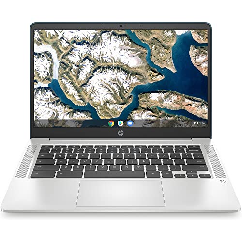HP Chromebook 14a-na0025ns - Ordenador portátil de 14' Full HD (Intel Celeron N4120, 8GB RAM, 128GB eMMC, Intel UHD Graphics 600, ChromeOS) Plata - Teclado QWERTY Español