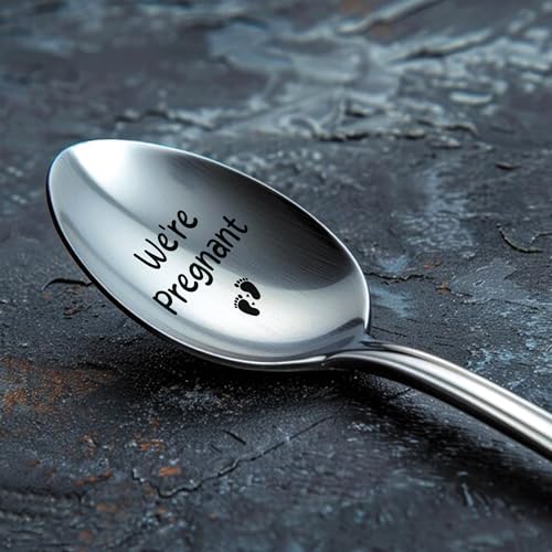 Image of | We're Pregnant Pregnant, Pregnancy Announcement, Pregnancy Spoon, Baby Announcement | Expecting parents gift | Cute pregnancy gift | Gift for her