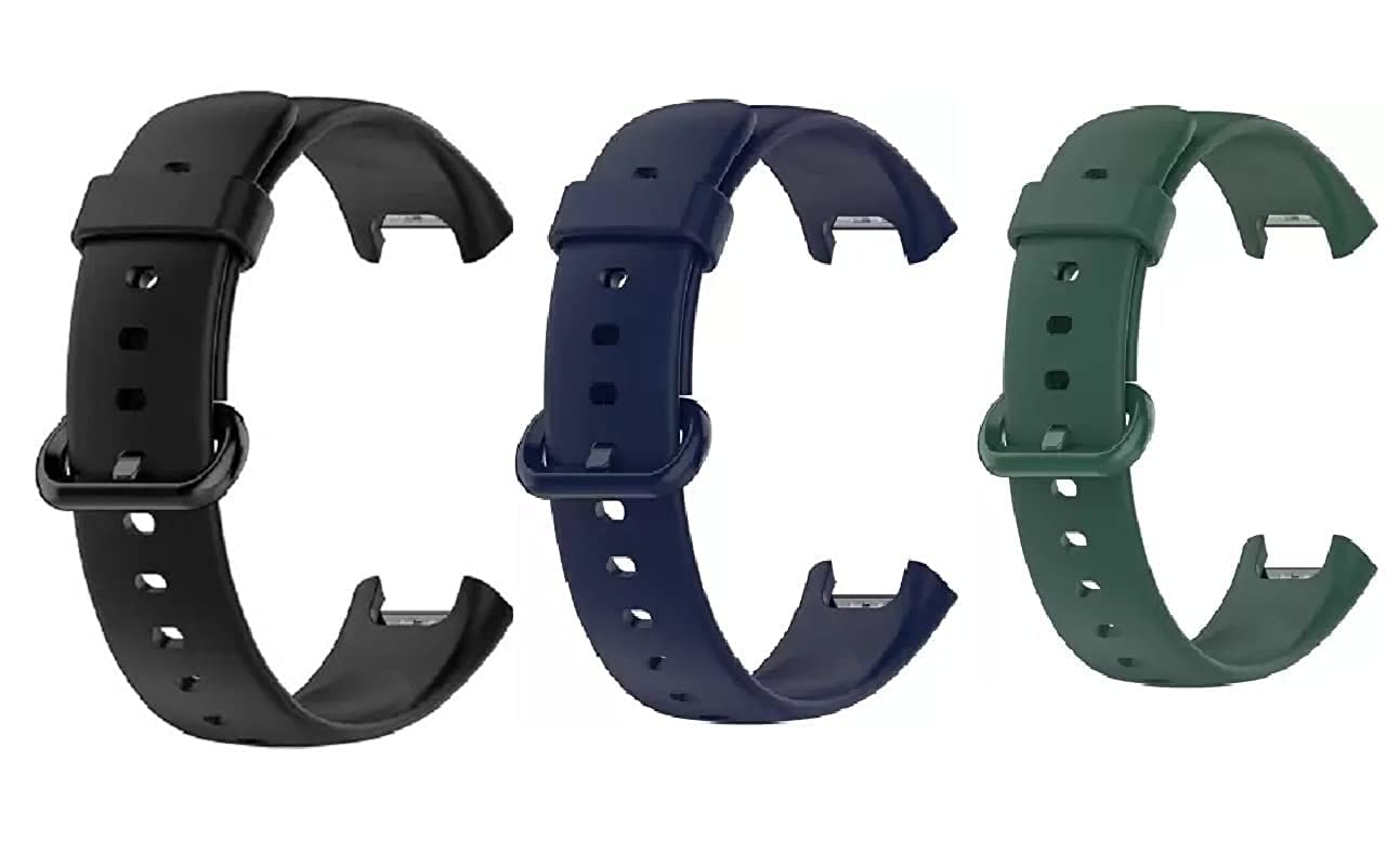 Wei International Soft Silicone Wristband smartwatch Strap Compatible only for Redmi Watch 2 Lite/Redmi GPS Watch (Watch NOT Included) (Black Blue Green) (B0BSR2JF7P) Amazon Price History, Amazon Price Tracker