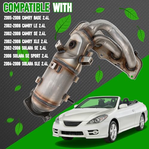 Image of Front Catalytic Converter Kit Direct-Fit Toyota Camry Solara 2002 2003 2004 2005 2006 2.4L Replaces 25051-0H040 25051-0H010 674-811