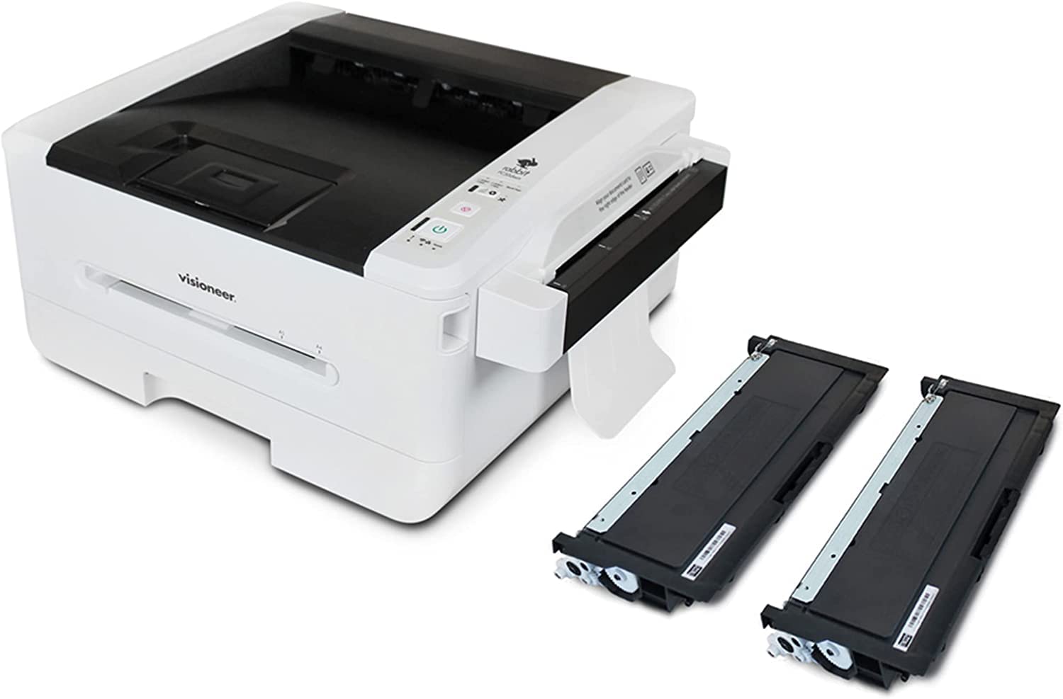 Visioneer Rabbit PC30dwn Laser Printer/Copy Machine, Monochrome USB Office Printer and Copier for PC and Mac, 250 Page Automatic Document Feeder (ADF), 2 Replacement Toner Cartridges