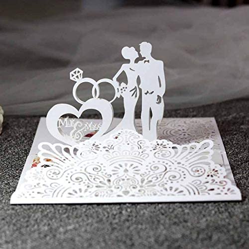 Couples Wedding Diamond Ring Cutting Dies for Card Making,Cutting Dies Cut Stencils for DIY Scrapbooking Photo Album Decorative Embossing Paper Dies for Card Making Templated+Cute Brooch Pin - Image 4