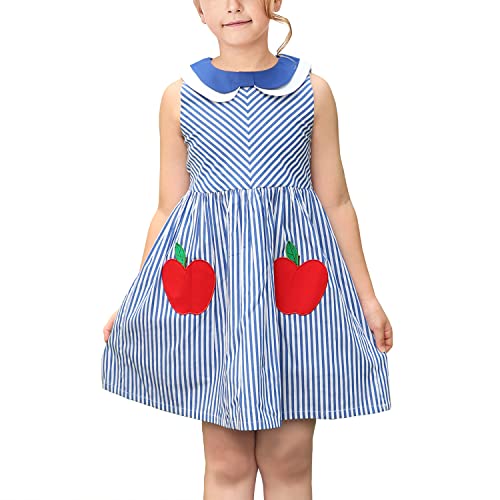 Sunny Fashion Girls Dress Blue Flower Print