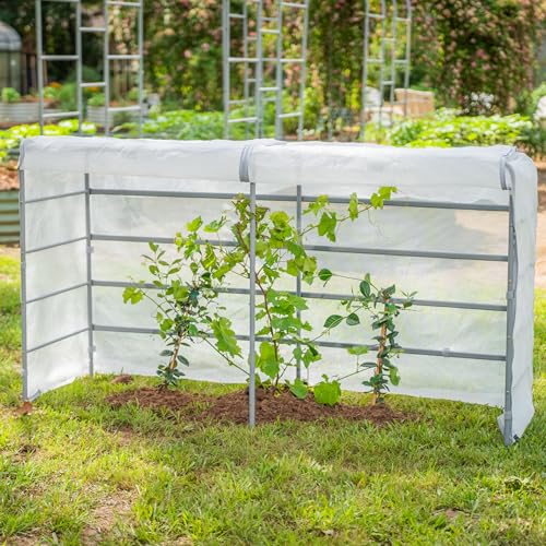 Image of Vego garden Mesh Cover System for 2' x 4' Elevated Raised Garden Bed-V Series, 4 in 1 Trellis and Cover for Plants, Garden Bed Not Included