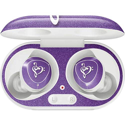 Skinit Decal Audio Skin Compatible with Samsung Galaxy Buds+ - Officially Licensed Skinit Originally Designed Purple Glitter Musical Heart Design
