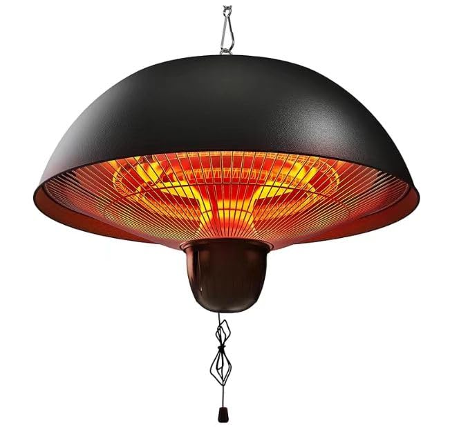 吊り下げ式パティオヒーター 屋外/屋内電気ヒーター 暖房器具 赤外線ヒーター Amazon | ハロゲンヒーター 吊り下げ式パティオヒーター 赤外線 自立型