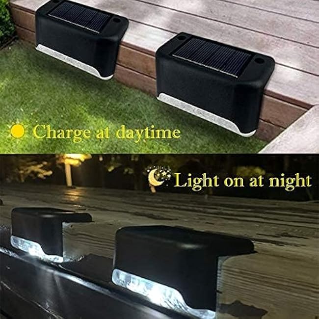 16 Pack Solar Deck Lights, The LED Lights for Outdoor, Waterproof Solar LED Lights for Deck, Step, Railing, Wall, Patio, Garden, Stair, Yard and Driveway Path (Warm White)