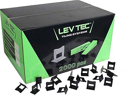 LEVTEC Bulk Package 1/8" Tile Leveling System Clips (2000pc)
