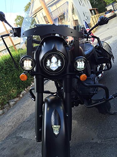 Hozan Black 4.5 4-1/2 Inch Motorcycle Passing Lights Led Auxiliary Fog Light #TOP2