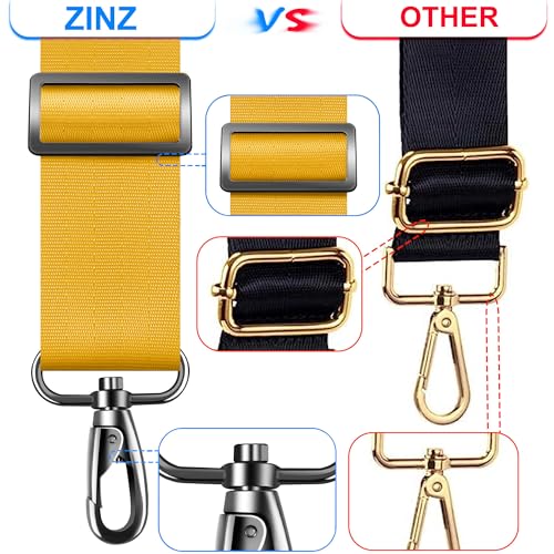 Image of ZINZ 60 Inch Shoulder Strap with Removable Ultra-Thick Pad, Adjustable Buckles Shoulder Crossbody Strap for Luggage Bag