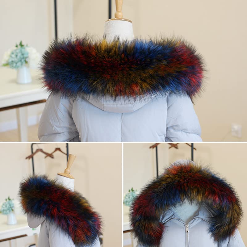 Col En Fausse Fourrure Remplacement Pour Capuche – 75 Cm, Couleur Café | Pour Manteau, Parka, Veste Hiver | Couture, DIY, Décoration - 3
