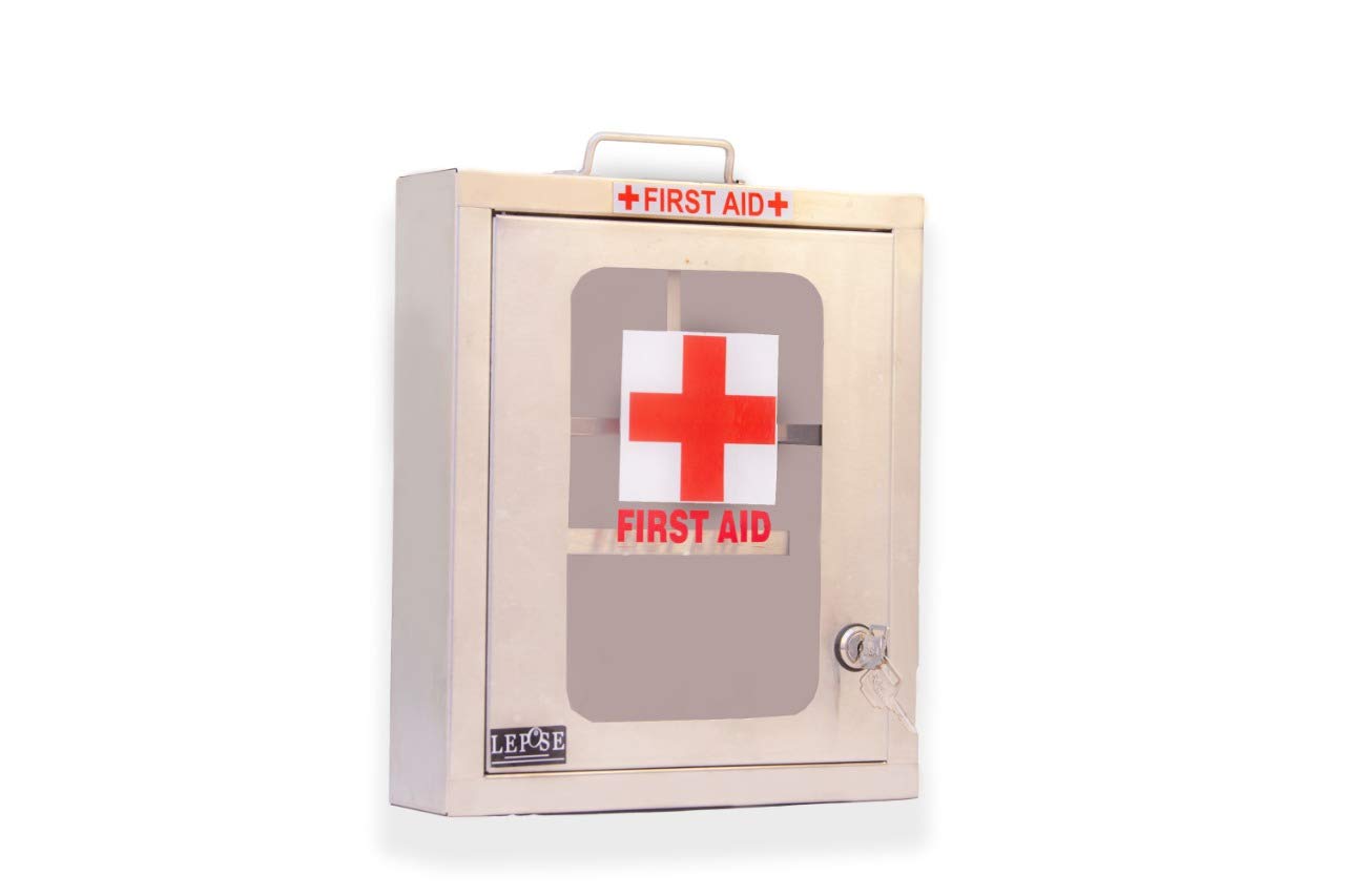 Stainless Steel 304 Wall mountable Metal First Aid Box/Emergency Medical kit /First Aid Box For School , office/Home,Multi Partation