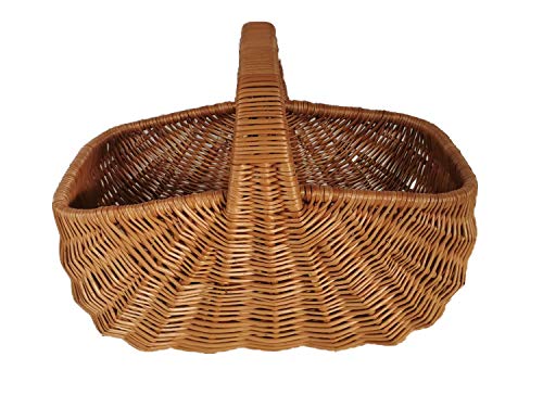 Einkaufskorb aus Weide Braun natur 50x32x37 cm 'Muschel'