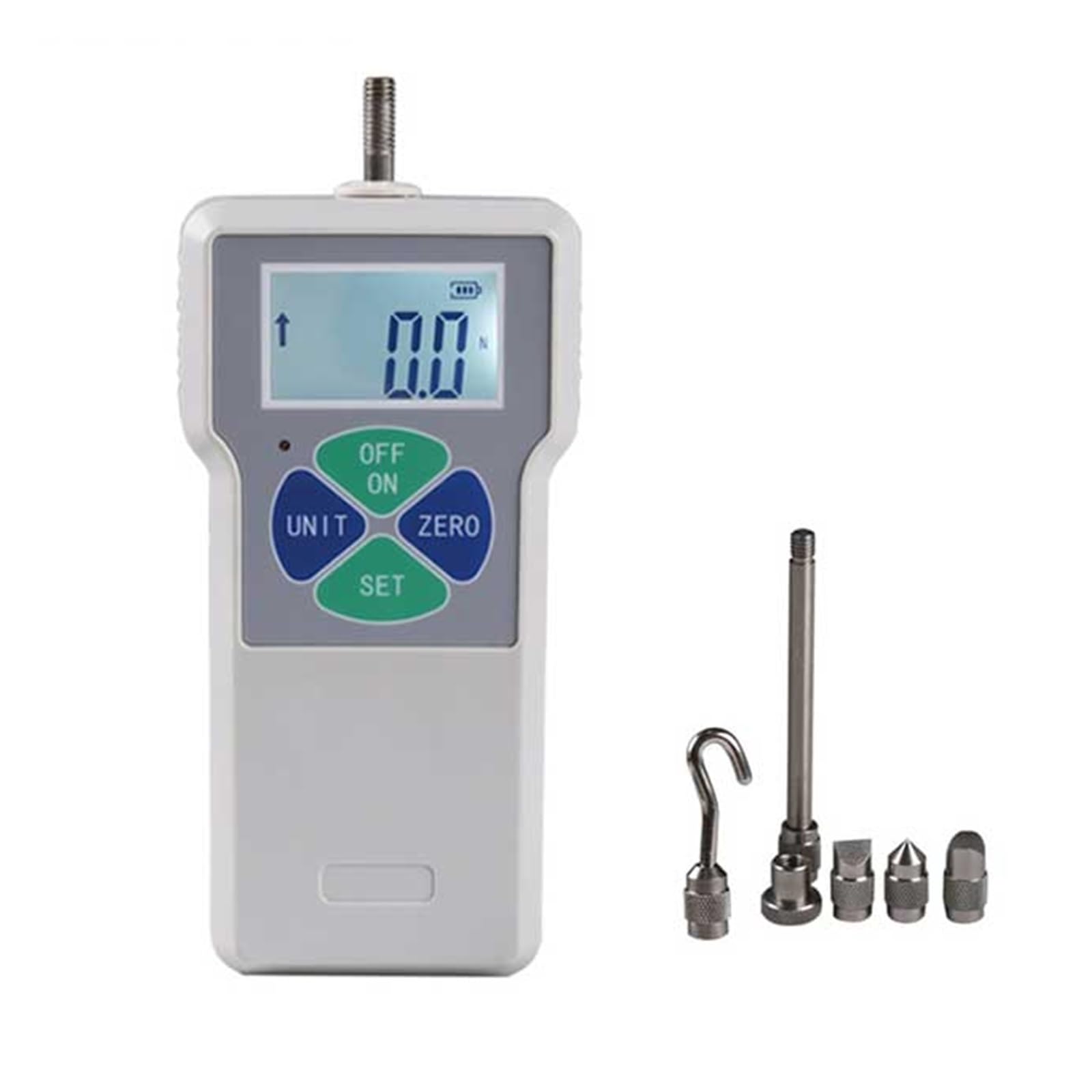 Medidor de fuerza digital, ELK-500N Pantalla LCD Medidor de fuerza portátil digital empuje dinamómetro Probador