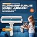 PORTENTUM Tierhaarentferner Fusselrolle, Fusselroller für Hundehaare und Katzenhaare Wiederverwendbar, Fusselbürste für Tierhaar, für Sofa, Bett, Teppich, Kratzbaum, weiß