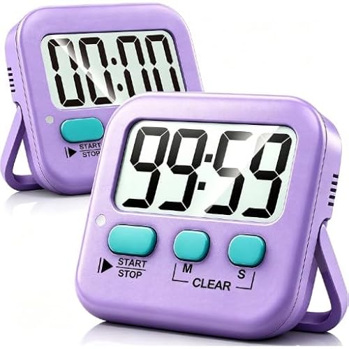 Antonki 2 Pack Digital Timer for Kids Classroom Kitchen Timers for Cooking