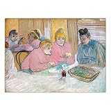 WSJPSU Toulouse-Lautrec Peintures 《dans Le Café》Vintage Toile Tableau Murale Art Abstrait Affiches Et Gravures Vintage Tableaux Salon Decoration Murale 60x80cm Pas De Cadre
