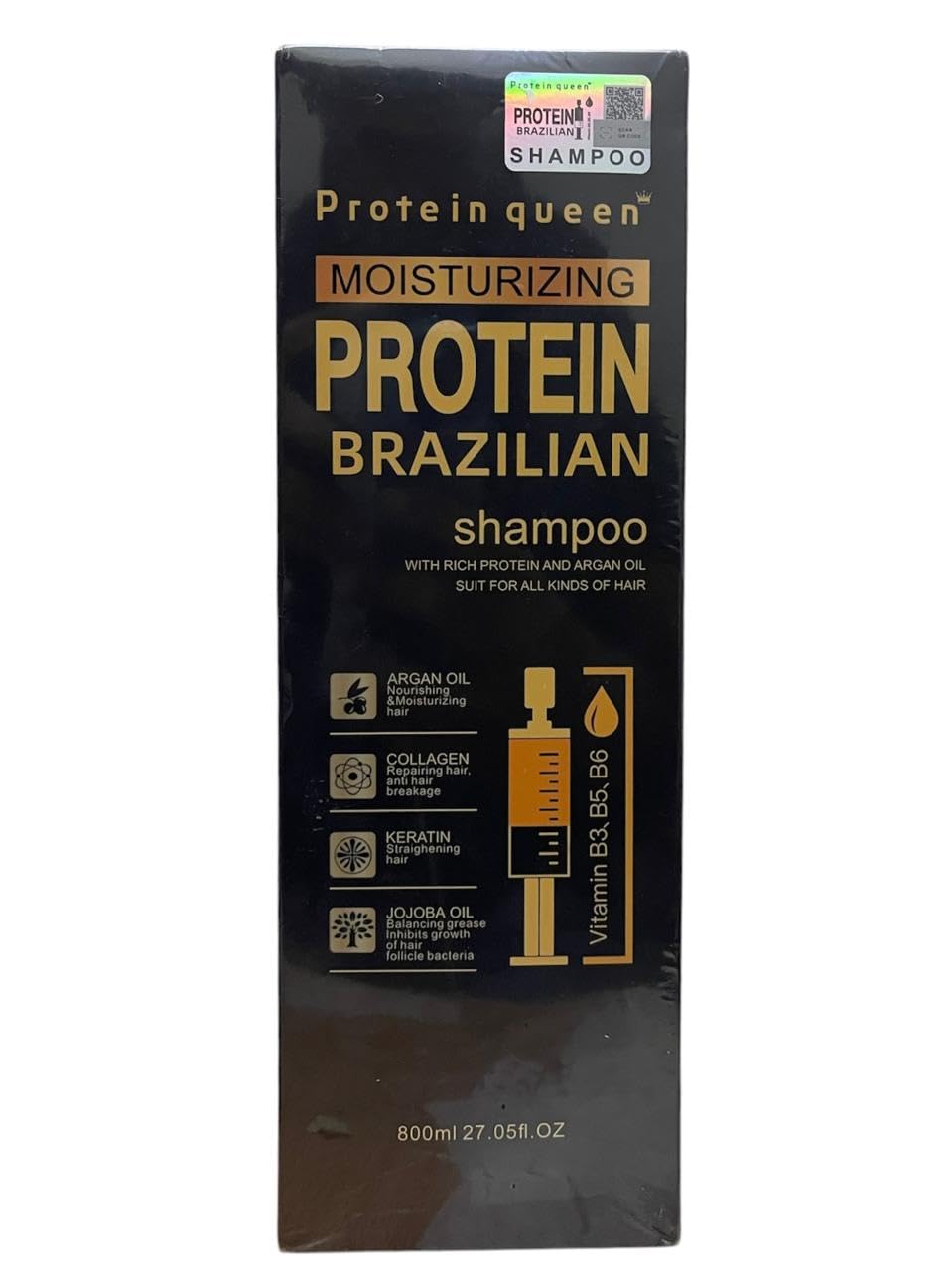 Keratin Queen Moisturizing Protein Brazilian Shampoo With Rich Protein And Argan oil Suit For All Kinds Of Hair 800ml