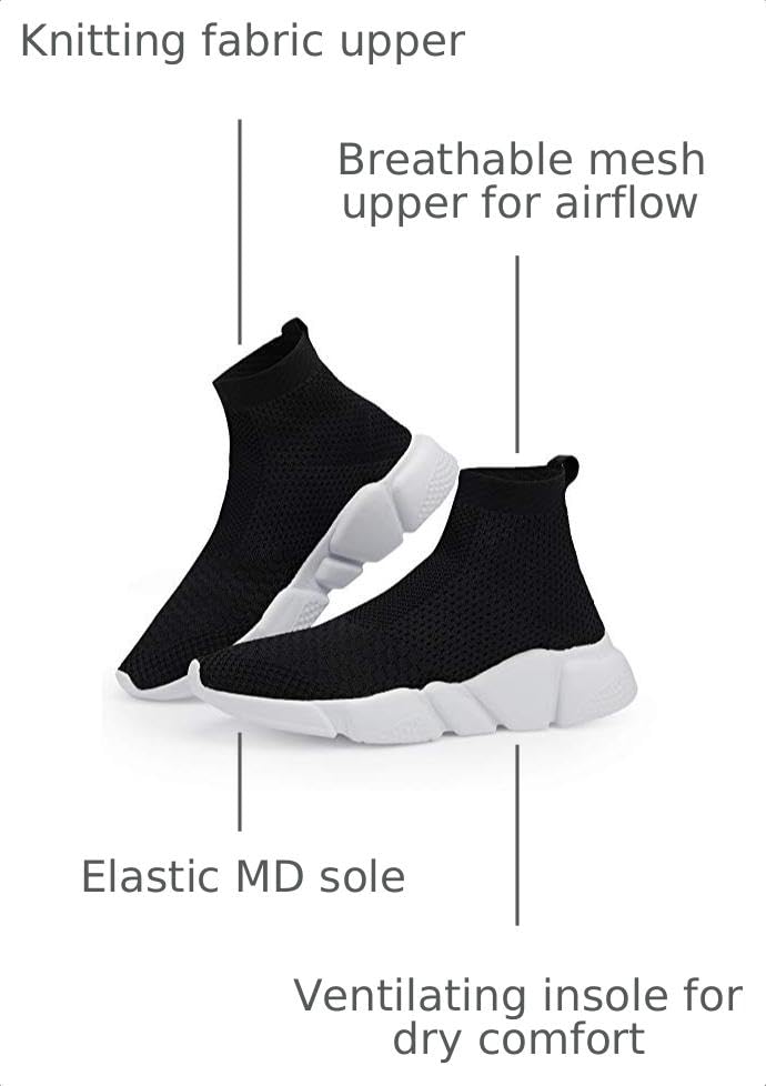 Image of Casbeam Men's Running Knit Comfortable Lightweight Breathable Casual Sports Shoes Fashion Sneakers Slip-On Walking Shoes