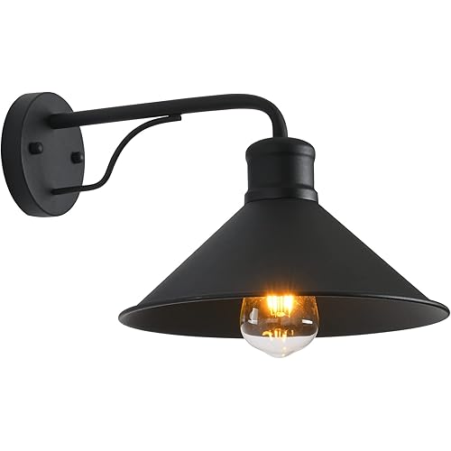 VICTOGATE 1 Pack Outdoor Wall Lights Wall Mount for House, Front Porch Outdoor Wall Light Fixtures Wall Mount, Farmhouse Outdoor Wall Sconce, Classic Barn Lights Outdoor & Indoor-E26 Socket