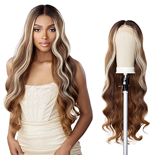 Sensationnel Butta Lace Wigs - Unit 31 Extra Wide 5 Inch Deep Parting Synthetic Preplucked Hairline Glueless Lacefront (BALAYAGELATTE)
