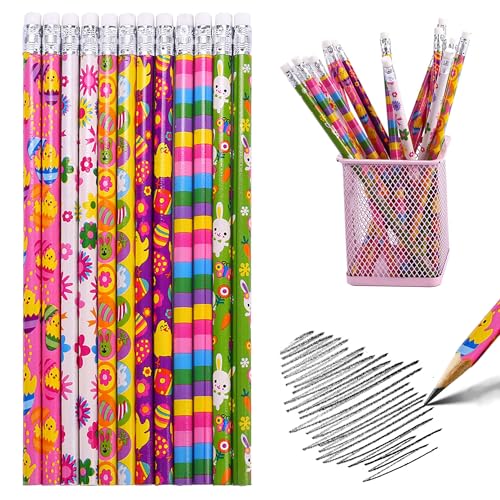12 lápices de colores para Pascua con borrador