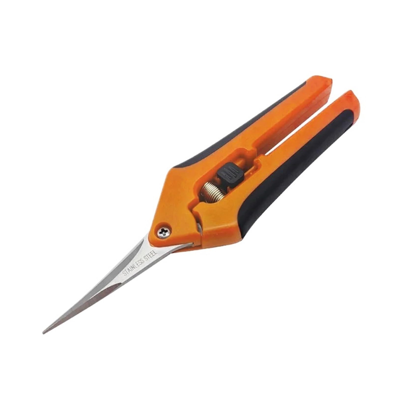 6,5-Zoll-Gartenschere – Hand-Pflanzenschneider mit geraden oder abgewinkelten Edelstahlklingen(Orange-Straight)