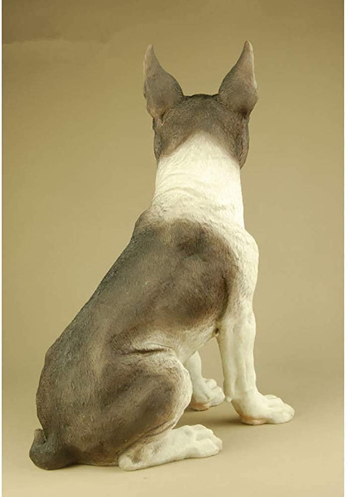 Ozdoby ogrodowe na zewnątrz Ozdoby ogrodowe do domu Symulacja Posąg psa Rzeźba zwierząt Ozdoba ogrodowa Żywica Siedzący Boston Terrier Pies Wróżka ozdoby ogrodowe