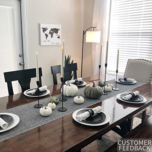 Tapered Candlestick Holders Bulk, Tall Candle Holder Set Of 6 For Long Candles, Candelabra Fits 3/4 Inches Pillar Candle&Led Candles, Decor Centerpieces For Table Manners(Matte Black) #TOP5