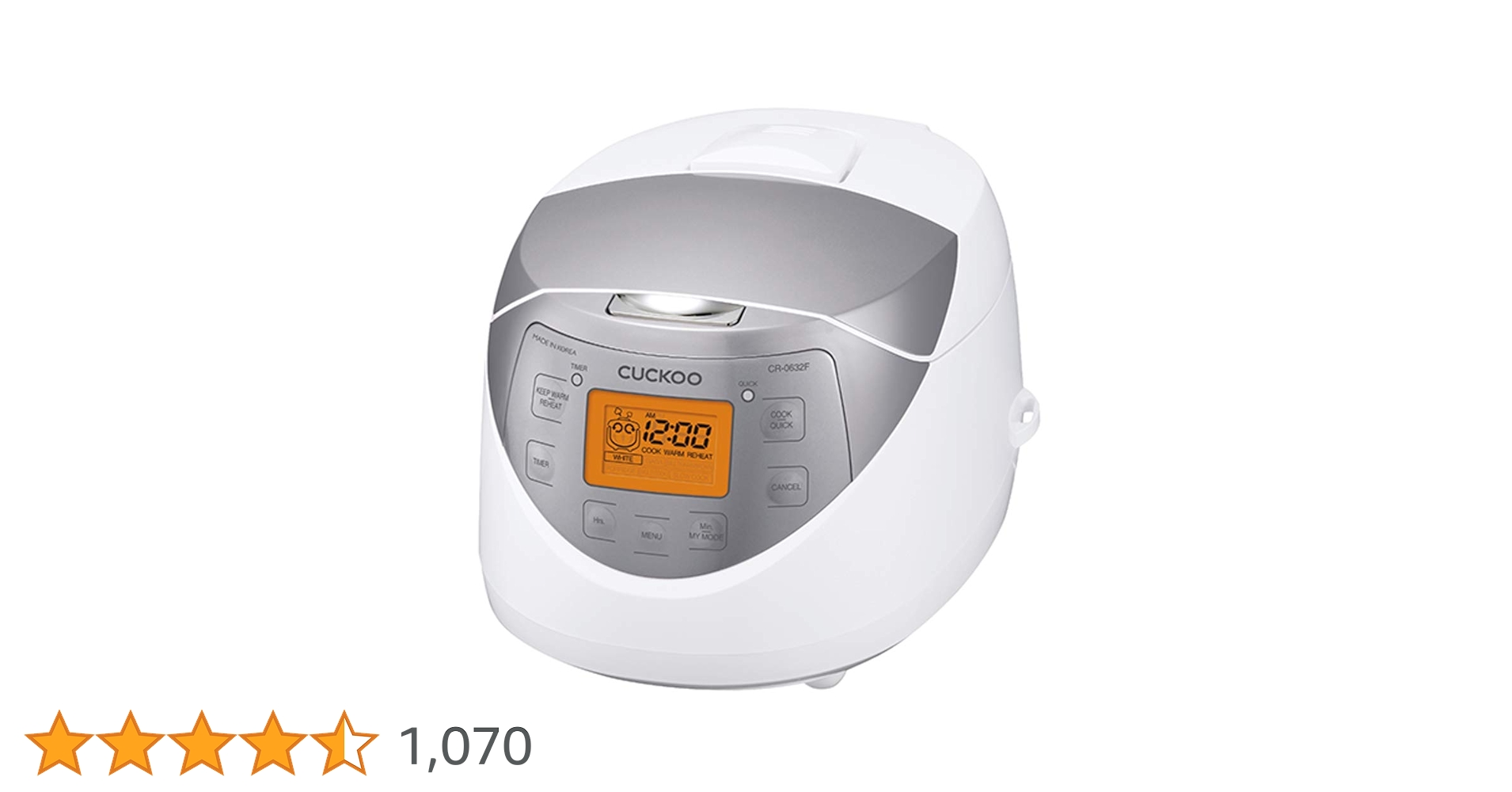 Amazon | CUCKOO 炊飯器 6カップ 未炊き / 12カップ炊飯器 韓国