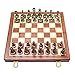 Przenośna gra w szachy, z aluminium i drewna orzecha włoskiego, trwała i piękna, składana szachy podróżna ze zintegrowanym miejscem do przechowywania, pedagogiczna gra planszowa dla dzieci, 40 x 30 cm