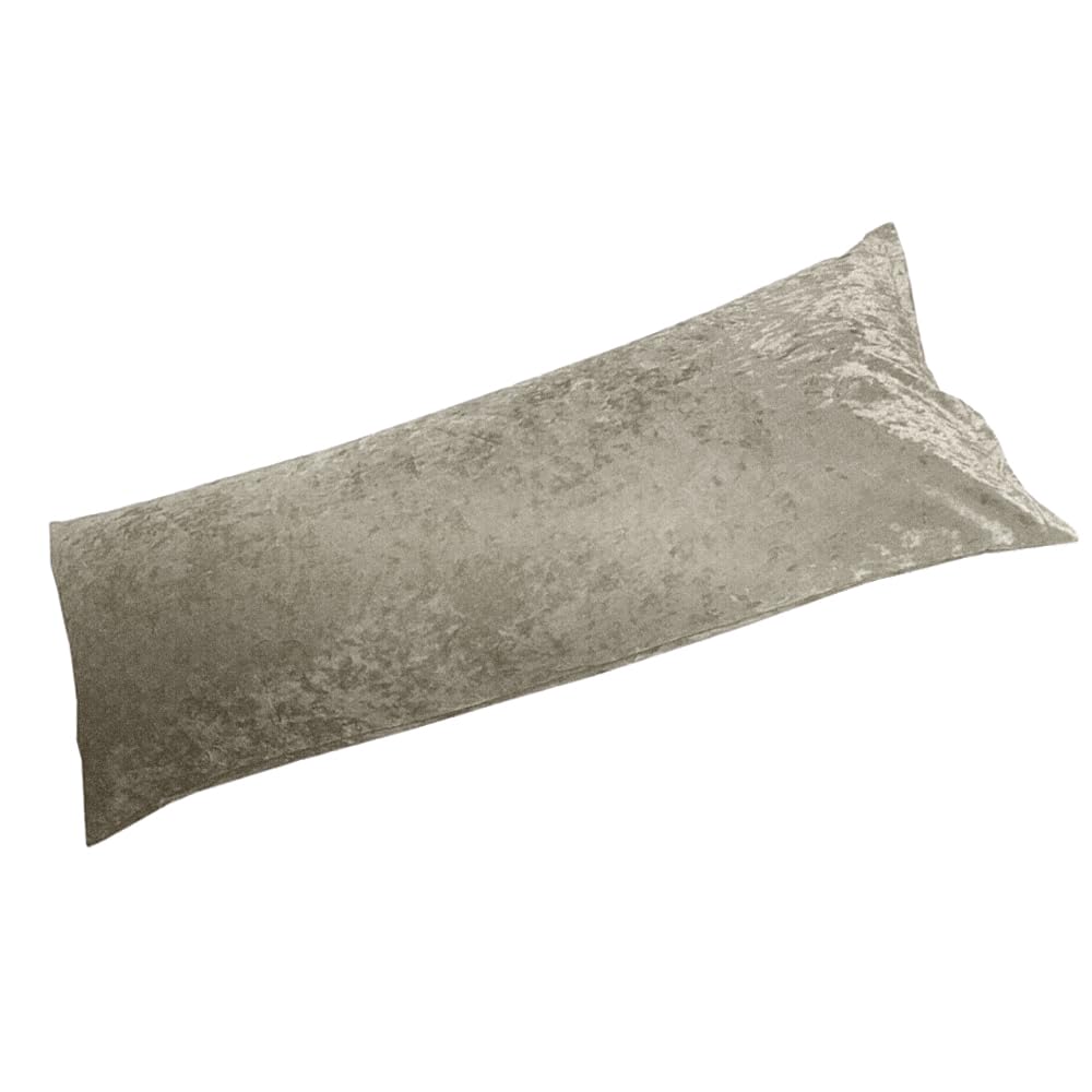 Lancashire Textiles Bolster Pillow Case Luxury Soft Comfort Polyester Casing, Envelope Closing - Silver, Single (3ft) W90cm x 48cm