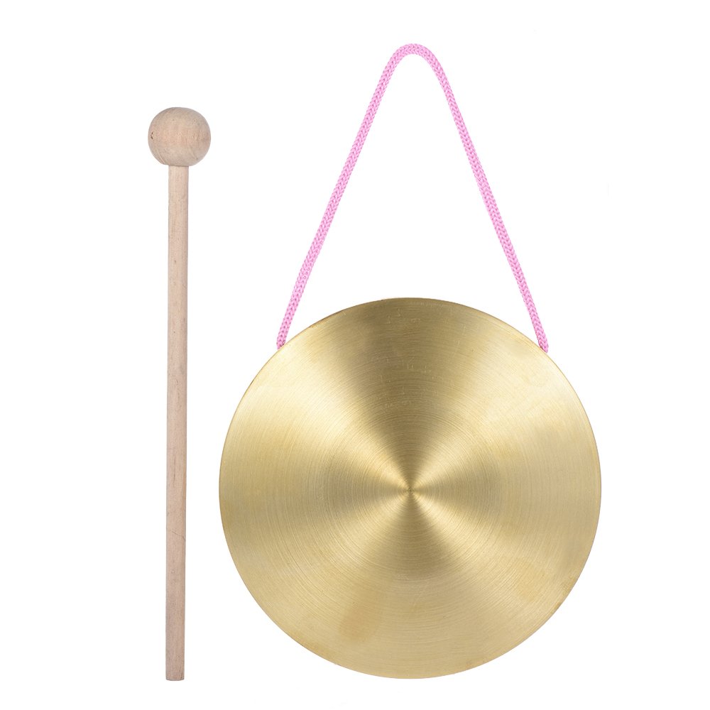 15cm Hand Gong Cymbals Brass Copper Chapel Opera Percussion Instruments with Round Play Hammer