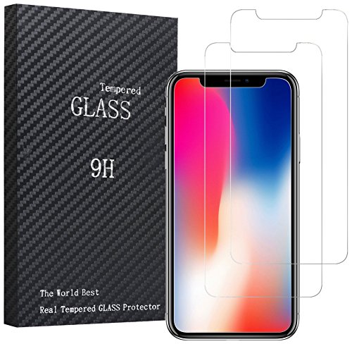Marvotek JMD233 iPhone X Tempered Glass Anti-Fingerprint High Light Penetration Ratio 9H Hardness Anti-Scratch Bubble Free - 2 Piece