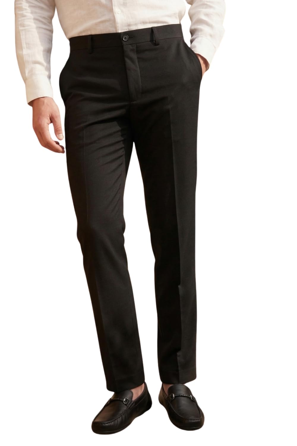louis philippe Men's Slim Fit Everyday Smart Wear Comfort Stretch Work Ready Textured Formal Trouser-picture-27