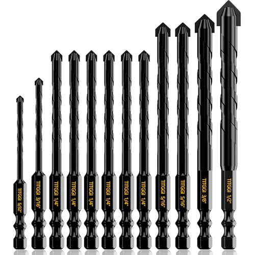 TITGGI 12-Piece Wide Tip Masonry Drill Bit Set