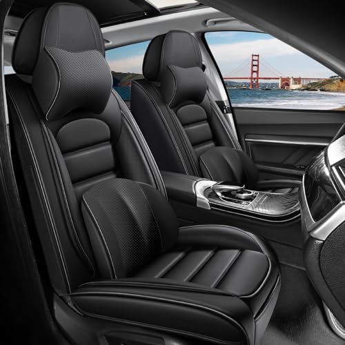 Housse de siège de voiture en cuir pour Lexus IS | Set avant luxe noir