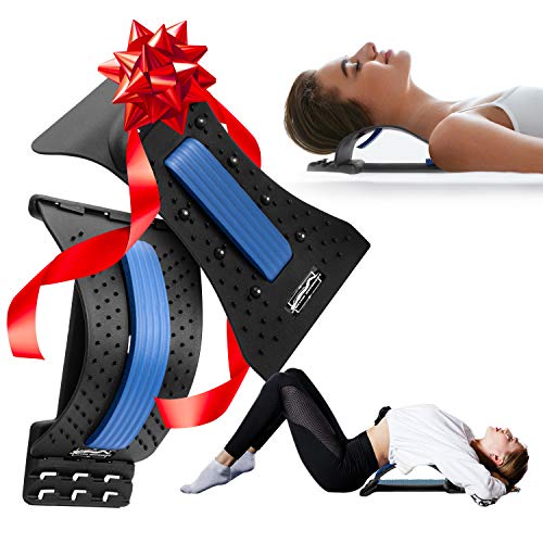 Stretch Recovery (2 in 1) by Innostretch - Back stretcher for pain relief with neck stretcher for cervical pain relief, Lumbar stretcher for back pain relief - Orthopedic back and neck stretcher for spinal decompression, sciatica pain relief, herniat