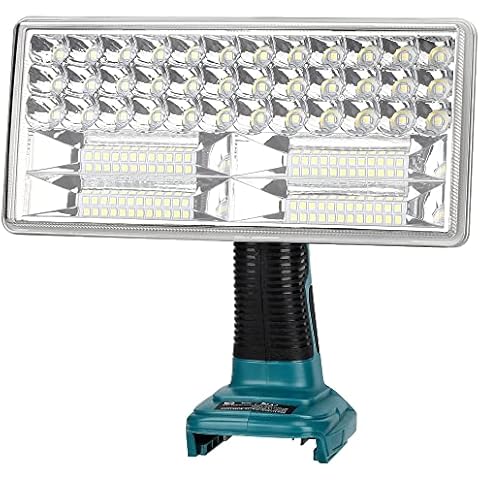 40W 4200LM Cordless LED Work Light for Makita 18V Li-ion Battery YEX-BUR Portable Flashlight Spotlight Torch Super Bright Outdoor Camping Light Jobsite Light with USB Port Charging Cover