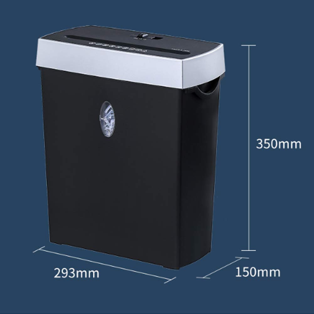 Distruggidocumenti Elettrico Piccolo da 6 Fogli Shredder, Livello P-4 Ad Alta Sicurezza, Cestino da 11 Litri con Finestra Trasparente, per Uso Domestico e Personale