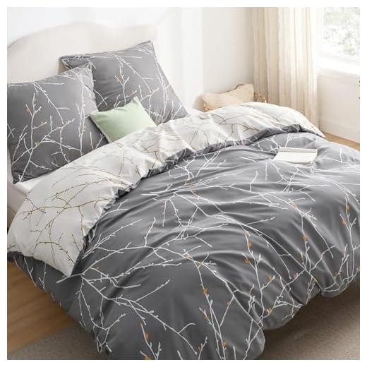 Utopia Bedding Bettwäsche 200x200 Set - Mikrofaser Bettbezug 200x200 cm + 2 Kissenbezüge 80x80 cm - Schwarz 9 BEDSURE Bettwäsche 200x200 3teilig Bettbezug - Bettwäsche-Sets 200 x 200 cm mit 2 Kissenbezüge 80x80 cm, ÖKO-TEX Wendebettwäsche Bedding Muster Grau Zweige für Doppelbett mit Reißverschluss