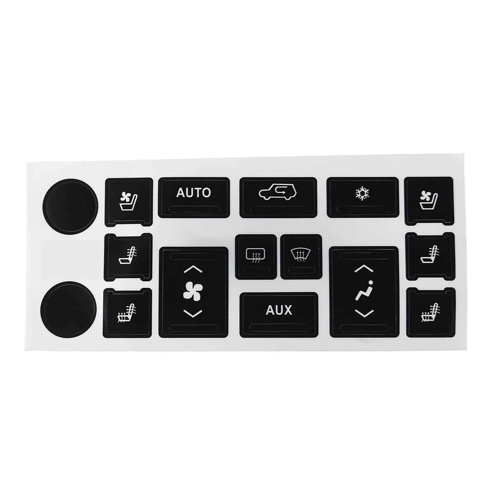 Car Interior Button Sticker Compatible with Cadillac for Escalade 2007-2014 Car Interior Stickers Dashboard Repair Decal Climate Control Button Restoration Kit